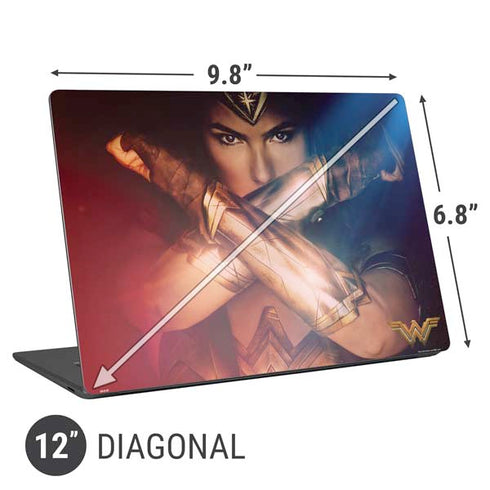 DC Comics Wonder Woman Profile Character Poster Universal Laptop 12in (9.8 x 6.8in) Skin